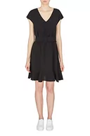 Sukienki - Armani Exchange Damska sukienka Sustainable, dekolt w serek, czarna, rozmiar M, czarny, M - miniaturka - grafika 1