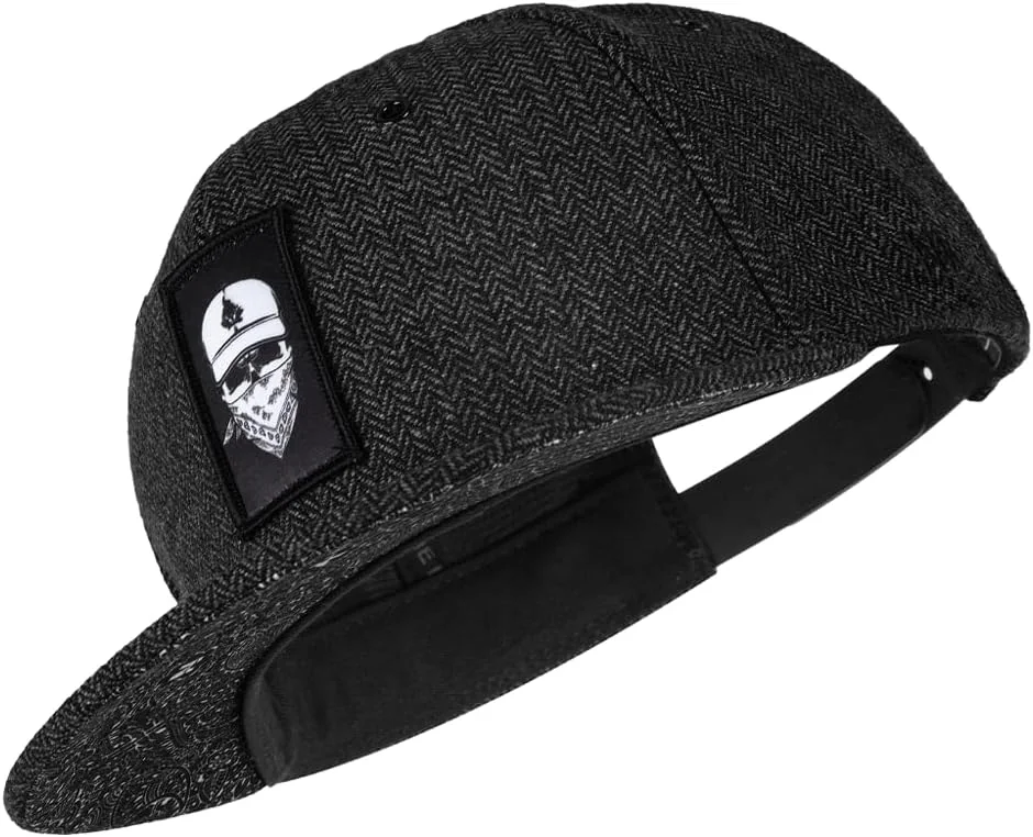 CZAPKA Z DASZKIEM SNAPBACK UNISEX REGULOWANA SZARA HORROR STREETWEAR
