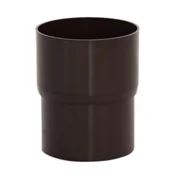 Rynny i akcesoria - Łącznik rury spustowej S130 100 brązowy - miniaturka - grafika 1