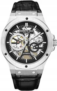 Zegarek Zegarek męski KENNETH COLE KCWGE0033505 czarny klasyczny skeleton - Zegarki męskie - miniaturka - grafika 1