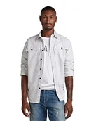 Koszule męskie - G-STAR RAW Męska koszula z panelem Cargo Regular Shirt, wielokolorowa (Oyster Mushroom/White Oxford 7665-D877), XL, Wielokolorowy (Oyster Mushroom/White Oxford 7665-d877), XL - miniaturka - grafika 1