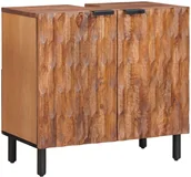 Szafki łazienkowe - vidaXL Szafka pod umywalkę Gładki Brązowy - miniaturka - grafika 1