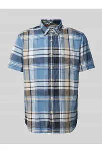 Koszula casualowa o kroju regular fit ze wzorem w kratę - camel active - Koszule męskie - miniaturka - grafika 1