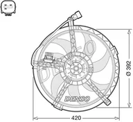Układ chłodzenia - akcesoria - Wentylator, chłodzenie silnika Denso DER05009 - miniaturka - grafika 1
