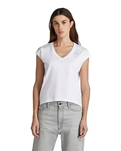 G-STAR RAW Damska koszulka sportowa Back Gr Loose V T, biały (White 336-110), M - Koszulki i topy damskie - miniaturka - grafika 1