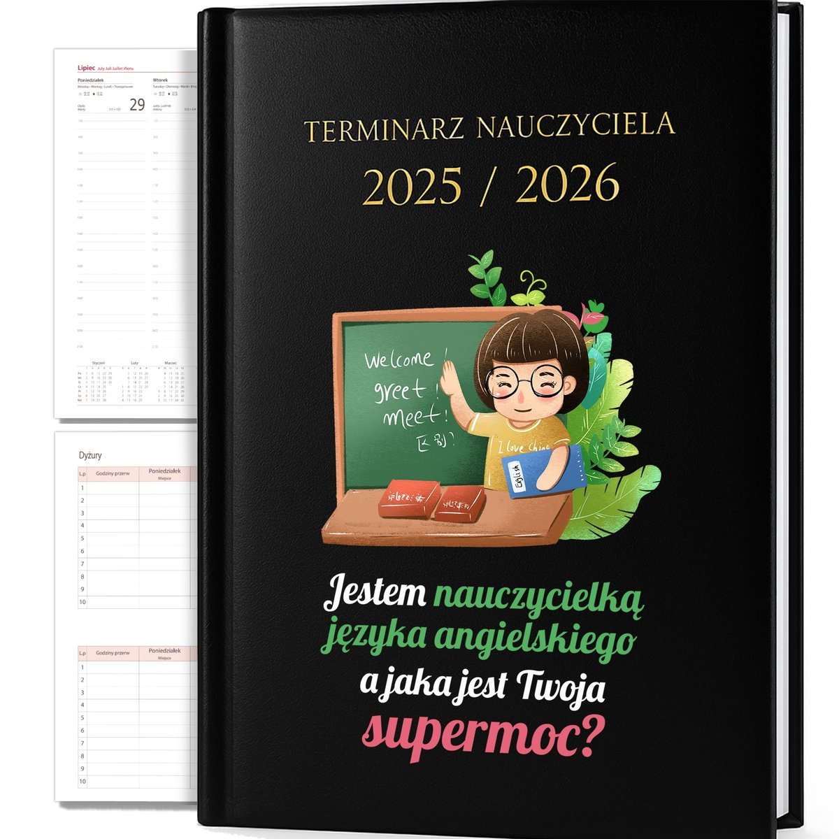 KALENDARZ PLANER A5 2025/2026 PREZENT DLA NAUCZYCIELKI JĘZYKA ANGIELSKIEGO