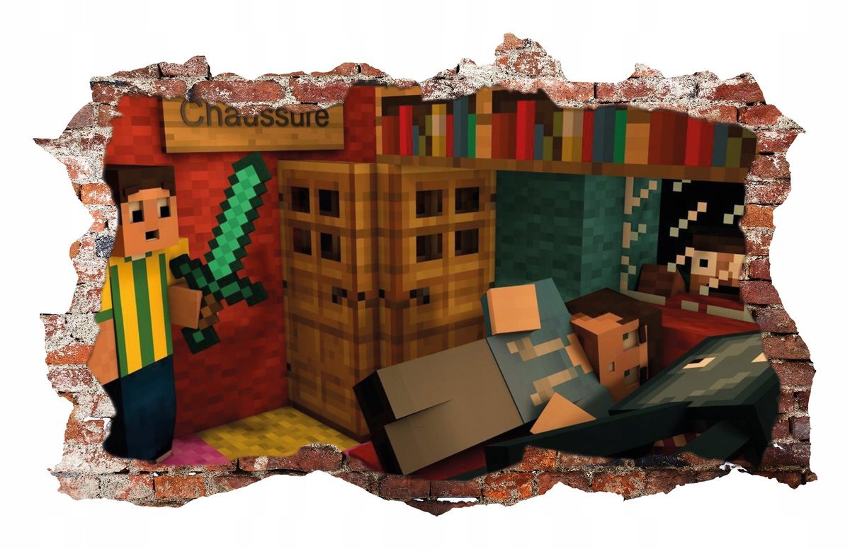 NAKLEJKI NA ŚCIANĘ Gra MINECRAFT Obraz 70x46 #6