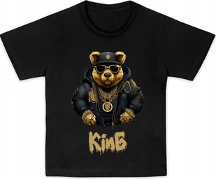 T-SHIRT KOSZULKA DZIECIĘCA BAWEŁNIANA MIŚ MISIEK ŚMIESZNA R-128 134 A94 - Moda i Uroda OUTLET - miniaturka - grafika 1