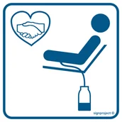 Systemy ekspozycyjne i znaki informacyjne - RE006 PUNKT KRWIODAWSTWA, PN - PŁYTA PCV 1MM; (300X300MM) - miniaturka - grafika 1
