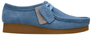 Clarks Damskie trampki WallabeeEVO, niebieski zamsz, rozmiar 40, Niebieski zamsz, 42 EU - Trampki damskie - miniaturka - grafika 1