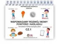Edukacja przedszkolna - Wspomagamy rozwój mowy. Powtórz i naśladuj cz.1. Interaktywna książeczka z naklejonym rzepem na tasiemkach. - miniaturka - grafika 1