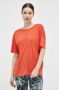 adidas Performance t-shirt do jogi Studio kolor pomarańczowy - Koszulki sportowe damskie - miniaturka - grafika 1