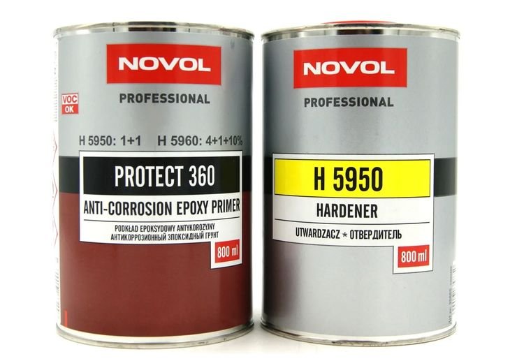 Novol Podkład epoxydowy PROTECT 360 1:1 SZARY 0,8 + utwardzacz 9590
