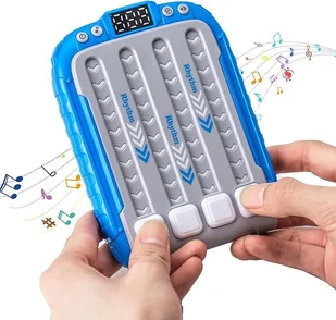 Elektroniczna przenośna zabawka do gier rytmicznych Kolor niebieski - Zabawki interaktywne dla dzieci - miniaturka - grafika 1