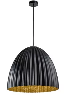 Sigma czarno-złota lampa wisząca TELMA 32020 lampa sufitowa z dużym czarnym kloszem nad stół 32020 - Lampy sufitowe - miniaturka - grafika 1