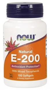 Now Foods Foods Witamina E Naturalna (mieszanka tokoferoli) 200 iu 100 kapsułek - Witaminy i minerały - miniaturka - grafika 1