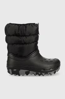 Buty dla chłopców - Crocs śniegowce dziecięce kolor czarny - grafika 1