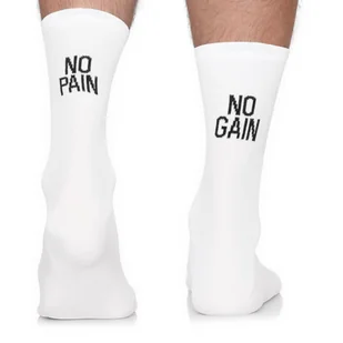 Oddychające skarpety rowerowe Todo Cycling Pro z napisem NO PAIN NO GAIN termoaktywne, kolarskie, białe, 39-42 - Skarpetki męskie Oddychające skarpety rowerowe Todo Cycling Pro z napisem NO PAIN NO GAIN termoaktywne, kolarskie, białe, 39-42 - Skarpetki męskie - miniaturka - grafika 1