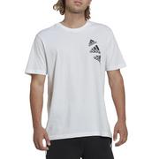 Koszulki sportowe męskie - Koszulka adidas Essentials BrandLove HL9386 - biała - Adidas - miniaturka - grafika 1