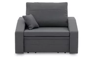Fotele - Mały fotel rozkładany do salonu, Vertico, 80 cm, ciemny szary - miniaturka - grafika 1