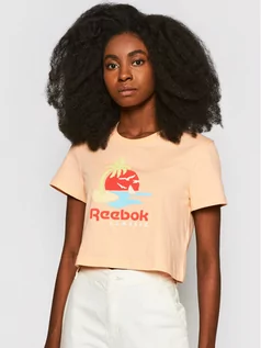 Koszulki i topy damskie - Reebok T-Shirt Cl Gr Sr Tee GJ4865 Pomarańczowy Regular Fit - grafika 1