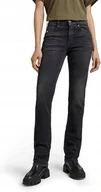 Spodnie damskie - G-STAR RAW CZARNE JEANSY RURKI Z PRZETARCIAMI WYSOKI STAN 32/34 6BA - miniaturka - grafika 1