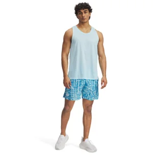 Męskie spodenki do biegania Under Armour UA Launch 7\'\' Print Shorts - niebieskie - Spodenki męskie - miniaturka - grafika 1