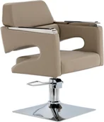Fotele fryzjerskie - Fotel fryzjerski Gaja Grey hydrauliczny obrotowy do salonu fryzjerskiego krzesło fryzjerskie - miniaturka - grafika 1