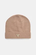 Czapki damskie - Guess czapka z domieszką wełny BEANIE kolor beżowy  V4BZ08 Z39B0 - miniaturka - grafika 1