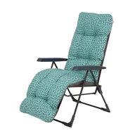 Leżaki ogrodowe - Fotel ogrodowy składany Floryda K4 59 x 81 x 104 cm turkusowy - miniaturka - grafika 1