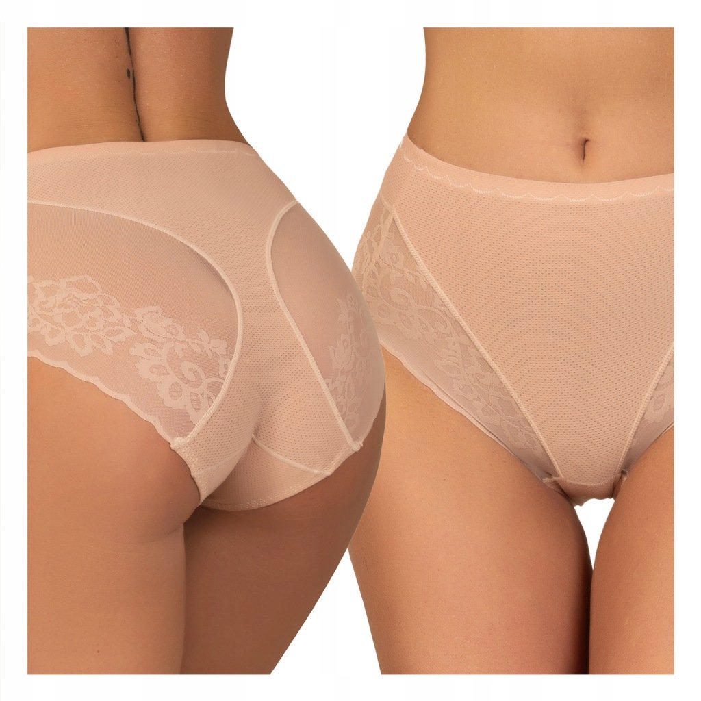 Wyszczuplające majtki MODELUJĄCE korygujące ODDYCHAJĄCE koronkowe