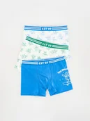 Skarpetki dla dzieci - Reserved - Bawełniane bokserki 3 pack - niebieski - miniaturka - grafika 1
