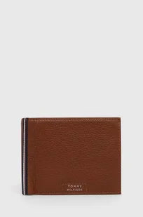 Tommy Hilfiger portfel skórzany męski kolor brązowy - Portfele - miniaturka - grafika 1