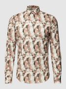 Koszule męskie - Koszula biznesowa ze wzorem na całej powierzchni model ‘Bari’ - miniaturka - grafika 1