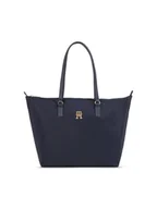 Torebki damskie - Tommy Hilfiger Torebka Poppy Th Tote AW0AW15639 Granatowy - miniaturka - grafika 1