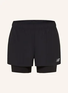 New Balance Szorty Do Biegania 2 W 1 schwarz - Spodenki damskie - miniaturka - grafika 1