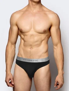 SLIPY ATLANTIC 2BMP-013 CZA (kolor czarny, rozmiar S) - Majtki męskie SLIPY ATLANTIC 2BMP-013 CZA (kolor czarny, rozmiar S) - Majtki męskie - miniaturka - grafika 1