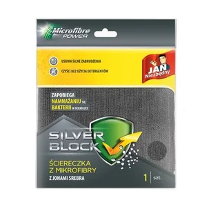 Ściereczka z mikrofibry Silver Block Jan Niezbędny - Ściereczki, gąbki, czyściki - miniaturka - grafika 1