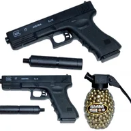Zabawki militarne - GLOCK Pistolet kulki Pistolety + KULKI 800 - miniaturka - grafika 1