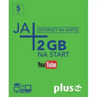 Plus JA+ 5zł / 5GB / internet na kartę - Startery i doładowania - miniaturka - grafika 1