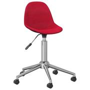 Krzesła - vidaXL Obrotowe krzesła stołowe 2 szt. winna czerwień obite tkaniną 330529 - miniaturka - grafika 1
