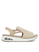 Sandały damskie - Rieker Sandały 65661-60 Beżowy - miniaturka - grafika 1