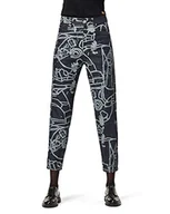 Spodnie damskie - G-STAR RAW JANEH ULTRA HIGH MOM ANKLE dżinsy damskie, Wielokolorowy (Raw Denim Charcoal Line Art Splatter D16083-c472-b894), 27W / 32L - miniaturka - grafika 1