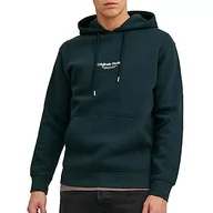 Bluzy męskie - Bestseller A/S Męska bluza z kapturem Jorvesterbro Sweat Hood Noos, Magical Forest., L - miniaturka - grafika 1