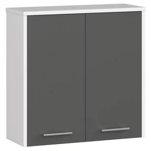 Szafka wisząca W 60 cm FIN 2D - biała-grafit szary - Szafki łazienkowe - miniaturka - grafika 1