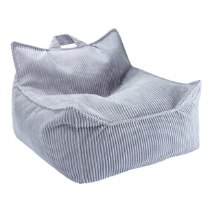 Niebieski sztruksowy dziecięcy worek do siedzenia Chair – Wigiwama - Fotele i pufy dla dzieci - miniaturka - grafika 1