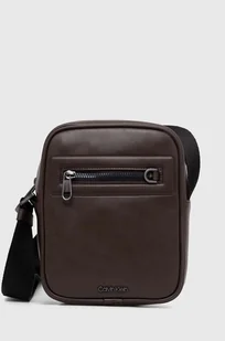 Calvin Klein saszetka kolor brązowy - Torby męskie - miniaturka - grafika 1