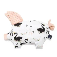 Kołdry i poduszki dla dzieci - LA MILLOU PODUSIA SLEEPY PIG MOONLIGHT SWAN SMOKE ROSE - miniaturka - grafika 1