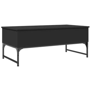 vidaXL Stolik kawowy czarny 100x50x40 cm materiał drewnopochodny i metal - Ławy i stoliki kawowe - miniaturka - grafika 1