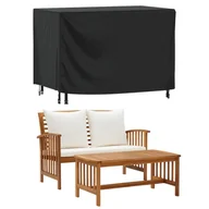 Pokrowce na meble ogrodowe - vidaXL Pokrowce na meble ogrodowe 2 szt. czarne 140x70x90 cm Wodoodporne - miniaturka - grafika 1